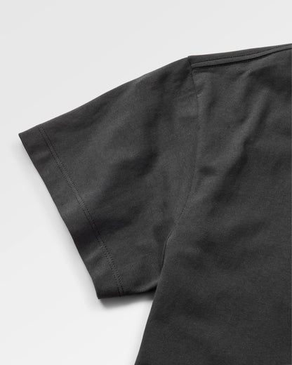 Elbio Recycled Relaxed Fit T-Shirt - Black - Flatlay
