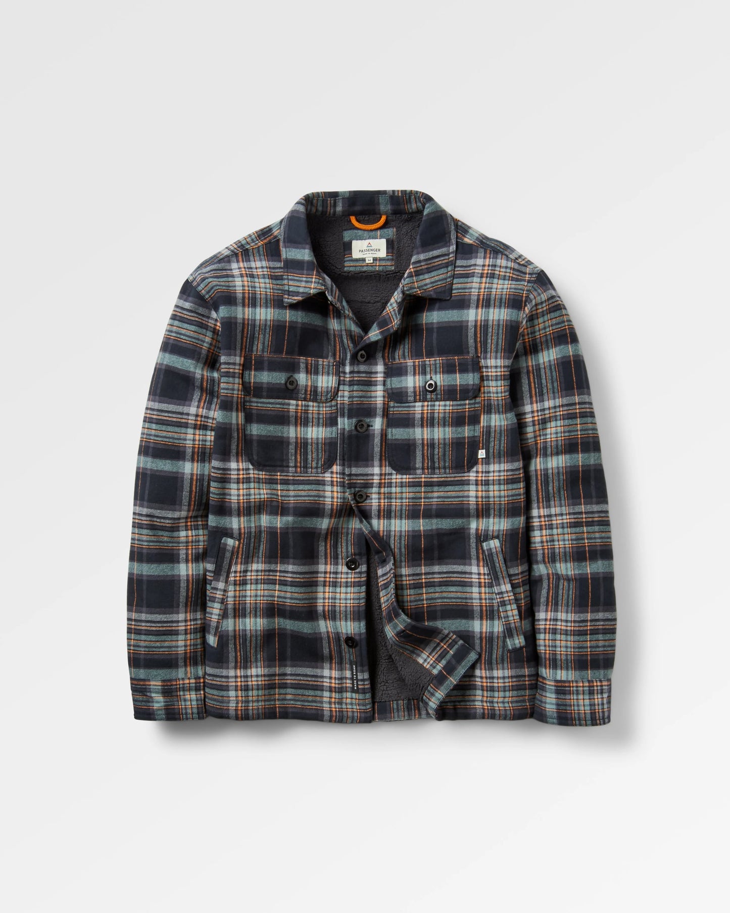 Freestyle Sherpa-Lined Overshirt - Black Check - Flatlay