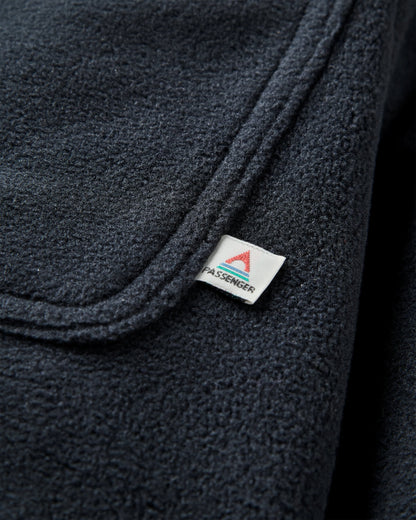 Adapt Fleece Overshirt - Black - Flatlay