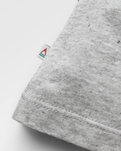 Passenger Recycled Cotton T-Shirt - Grey Marl - Flatlay