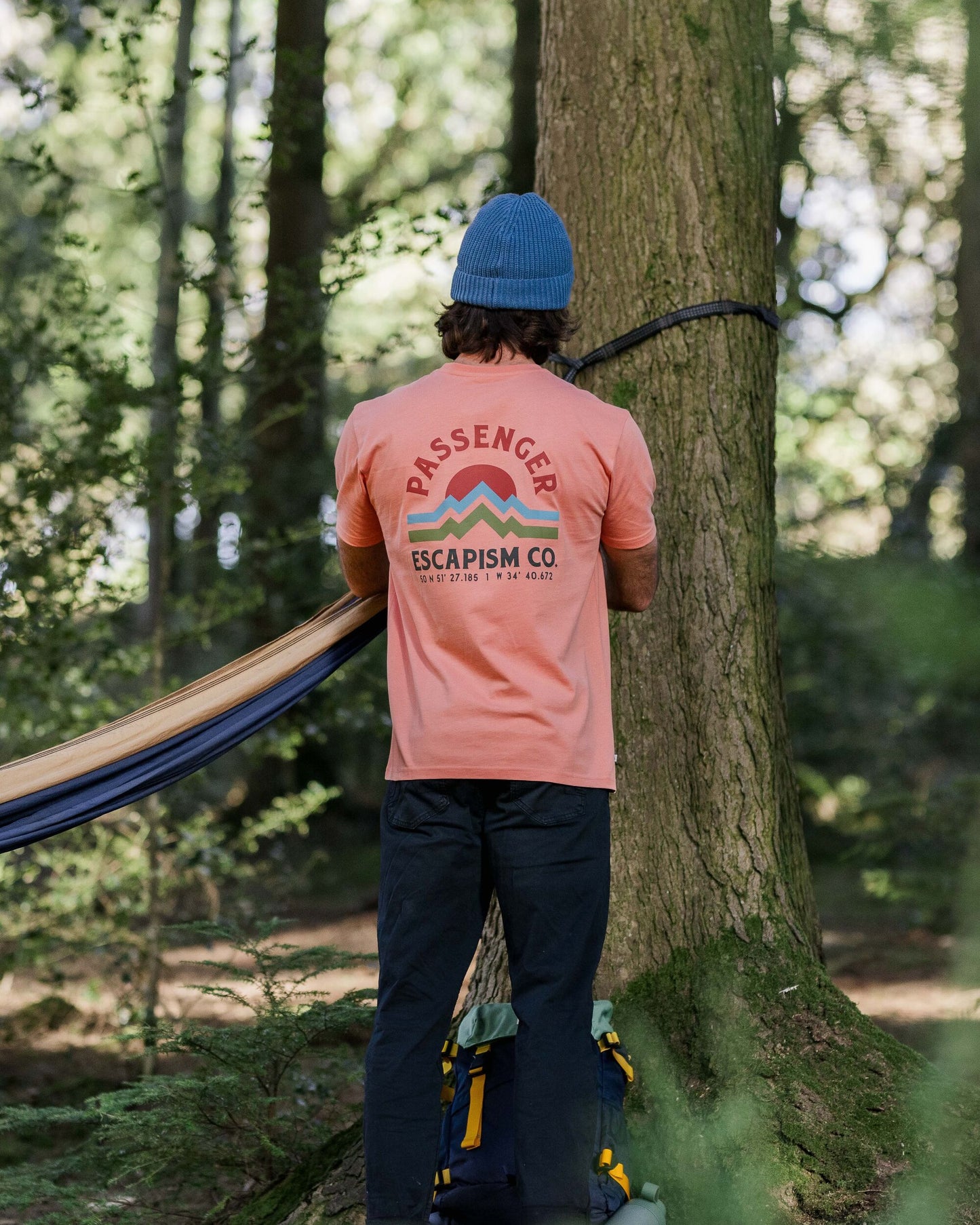 Dumont Organic Relaxed Fit T-Shirt - Tawny Peach - Lifestyle