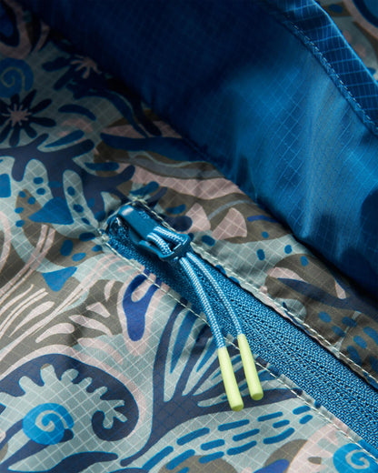 Gusto Recycled Windshell Anorak - Abstract Seaweed Pistachio - Flatlay