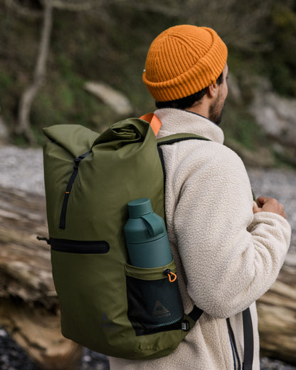 Crossing Roll Top Backpack - True Black/ Khaki - Lifestyle - Male