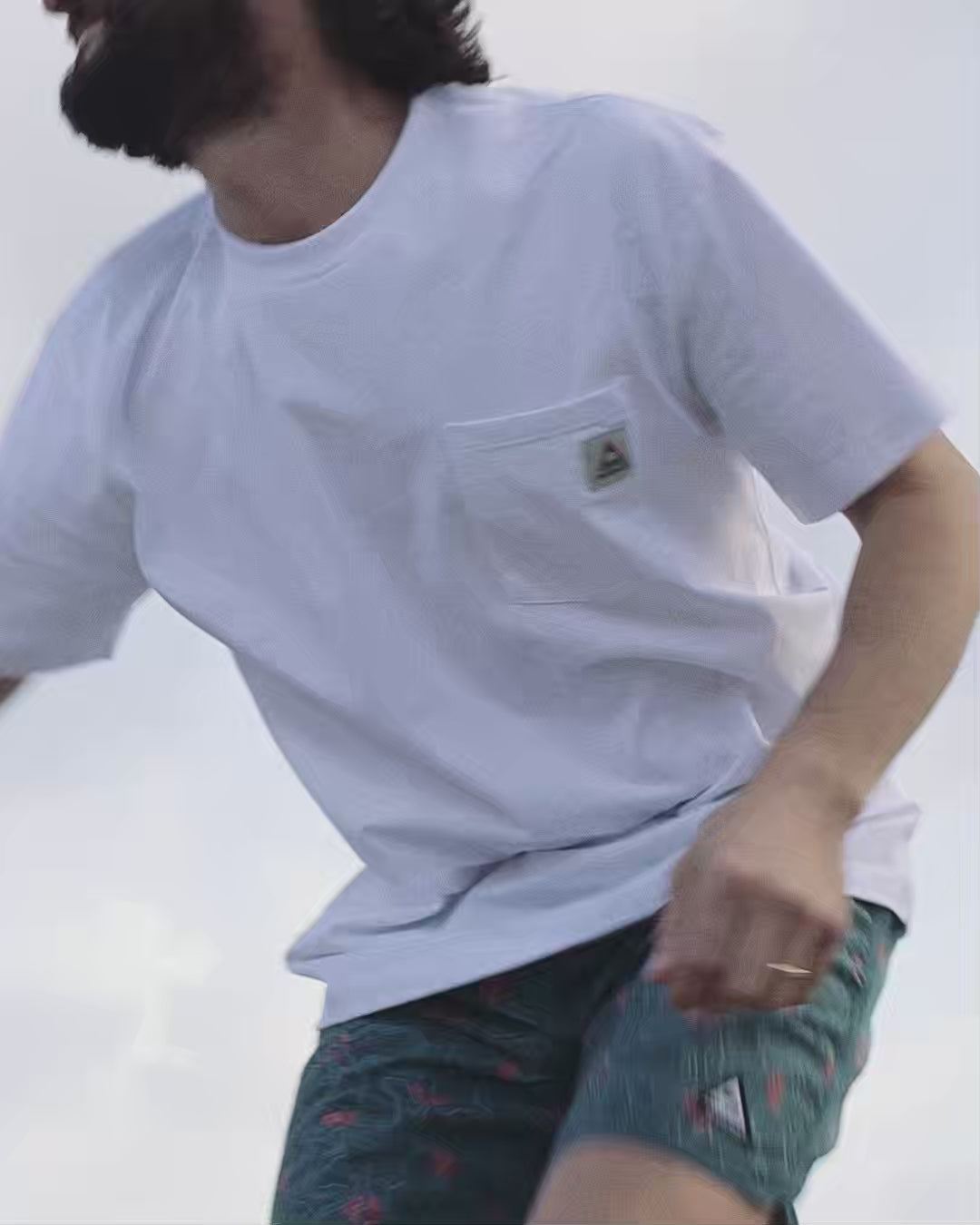 Heritage Recycled Cotton Pocket T-Shirt - White