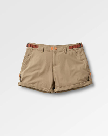365 Trail Roll-Up Short - Chinchilla Brown - Flatlay