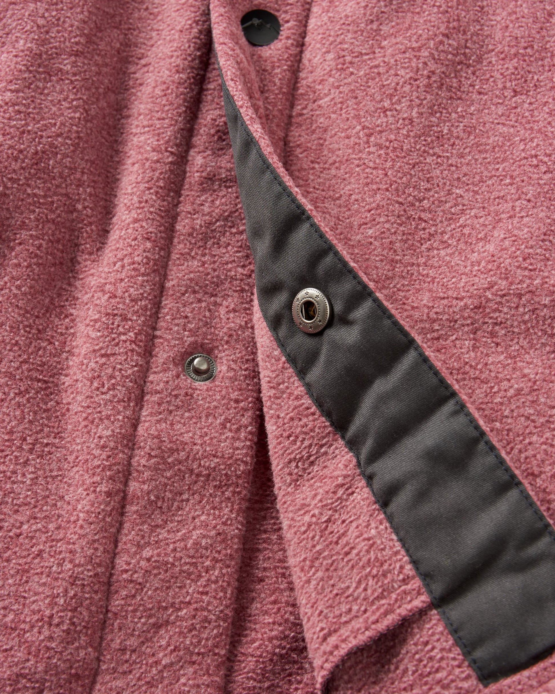 Maple Recycled Polar Fleece Shirt - Wine Marl - Flatlay