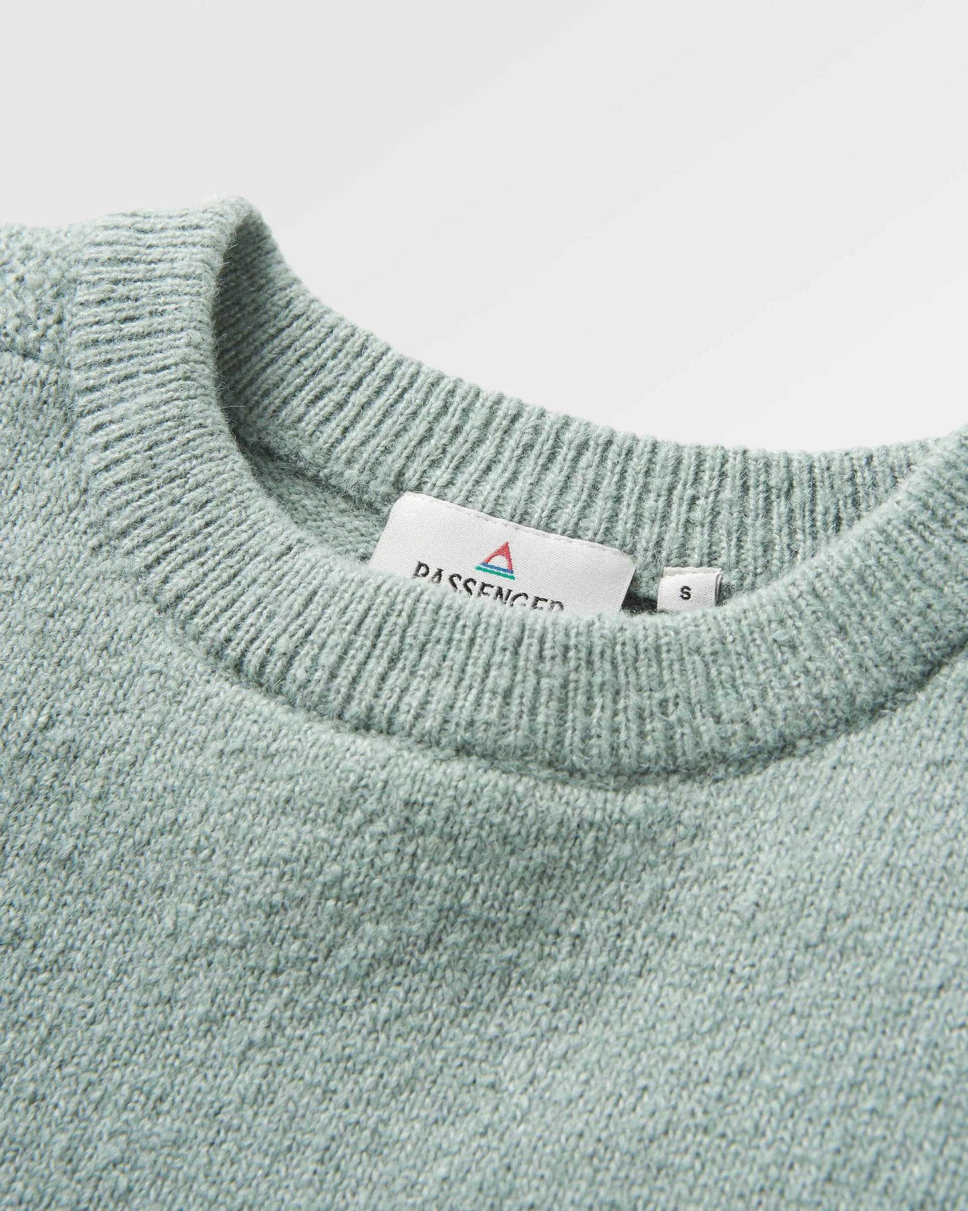 Cove Recycled Knitted Jumper - Pistachio - Flatlay