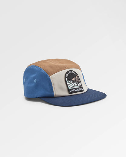 Waves & Trees Recycled 5 Panel Cap - Moonlight Blue - Flatlay