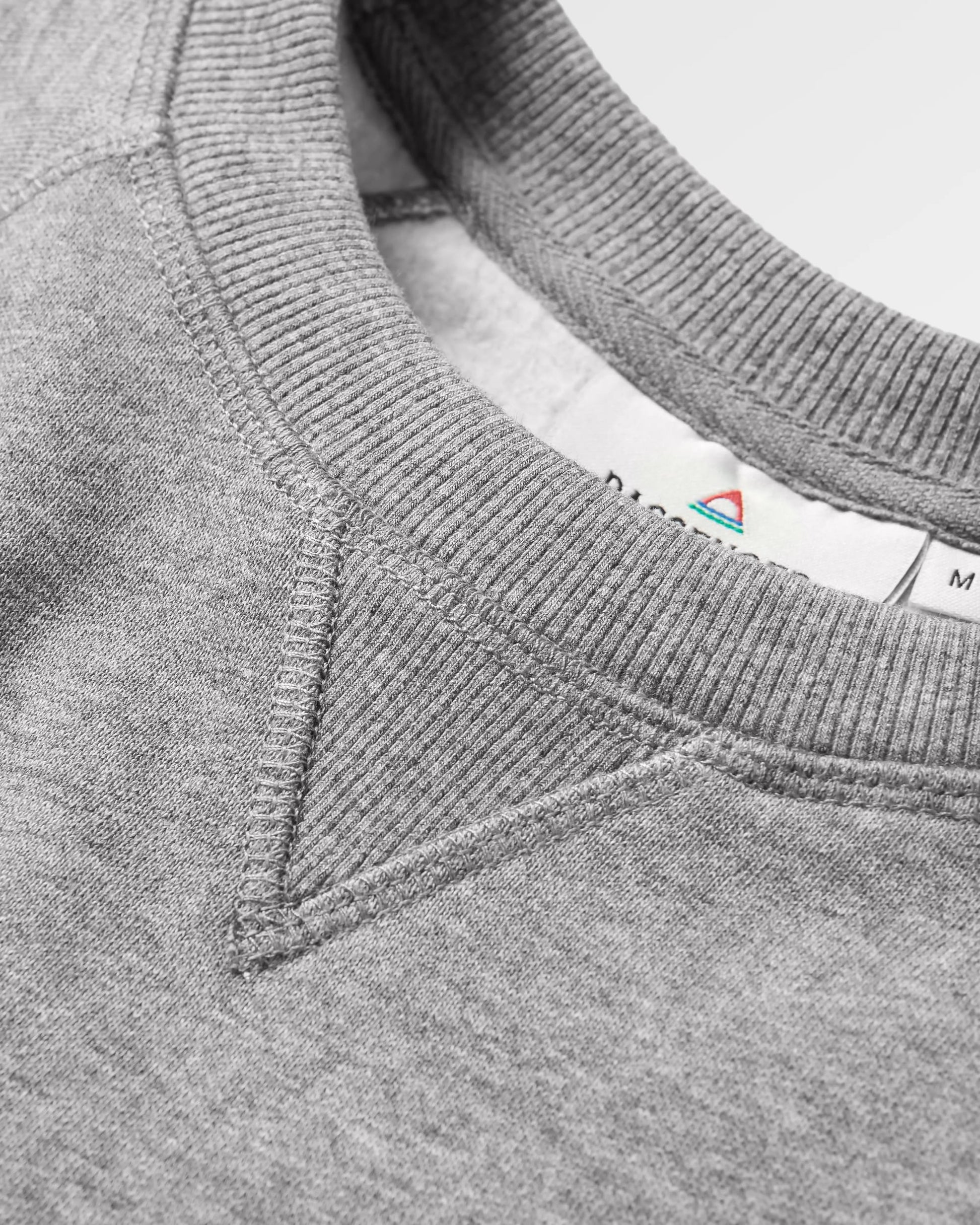 Heritage Recycled Cotton Sweatshirt - Dark Grey Marl - Flatlay