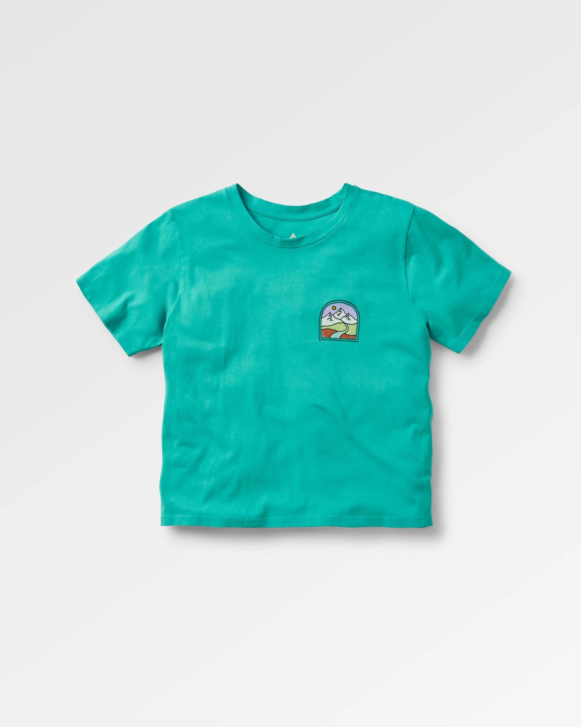 Friday Collective Recycled Cotton T-Shirt - Viridian Green - Flatlay