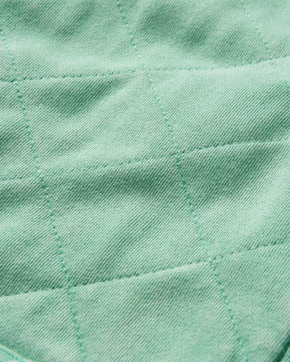 Clementine Quilted Zip-Through - Green Spruce - Flatlay