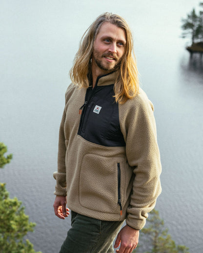 Offgrid 2.0 1/2 Zip Recycled Sherpa Fleece - Biscuit