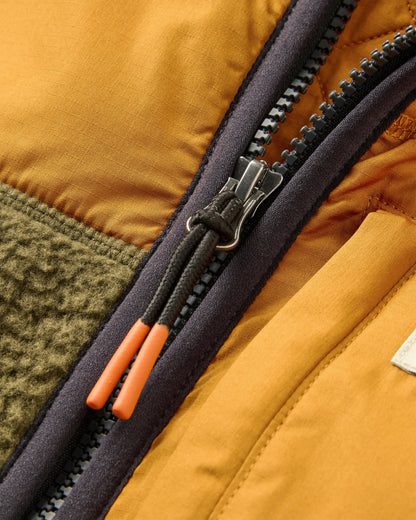 Offgrid Recycled Sherpa Fleece Vest - Dark Olive - Flatlay
