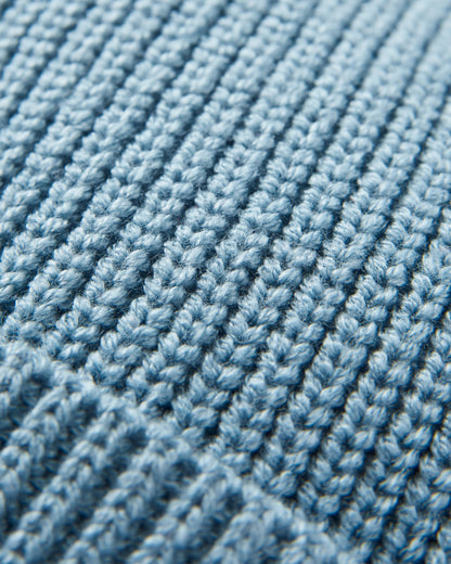 Compass Recycled Beanie - Ice Blue - Flatlay