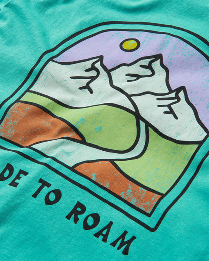 Friday Collective Recycled Cotton T-Shirt - Viridian Green - Flatlay