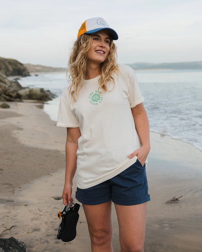 Discovery Rolled Sleeve T-Shirt - Marshmallow