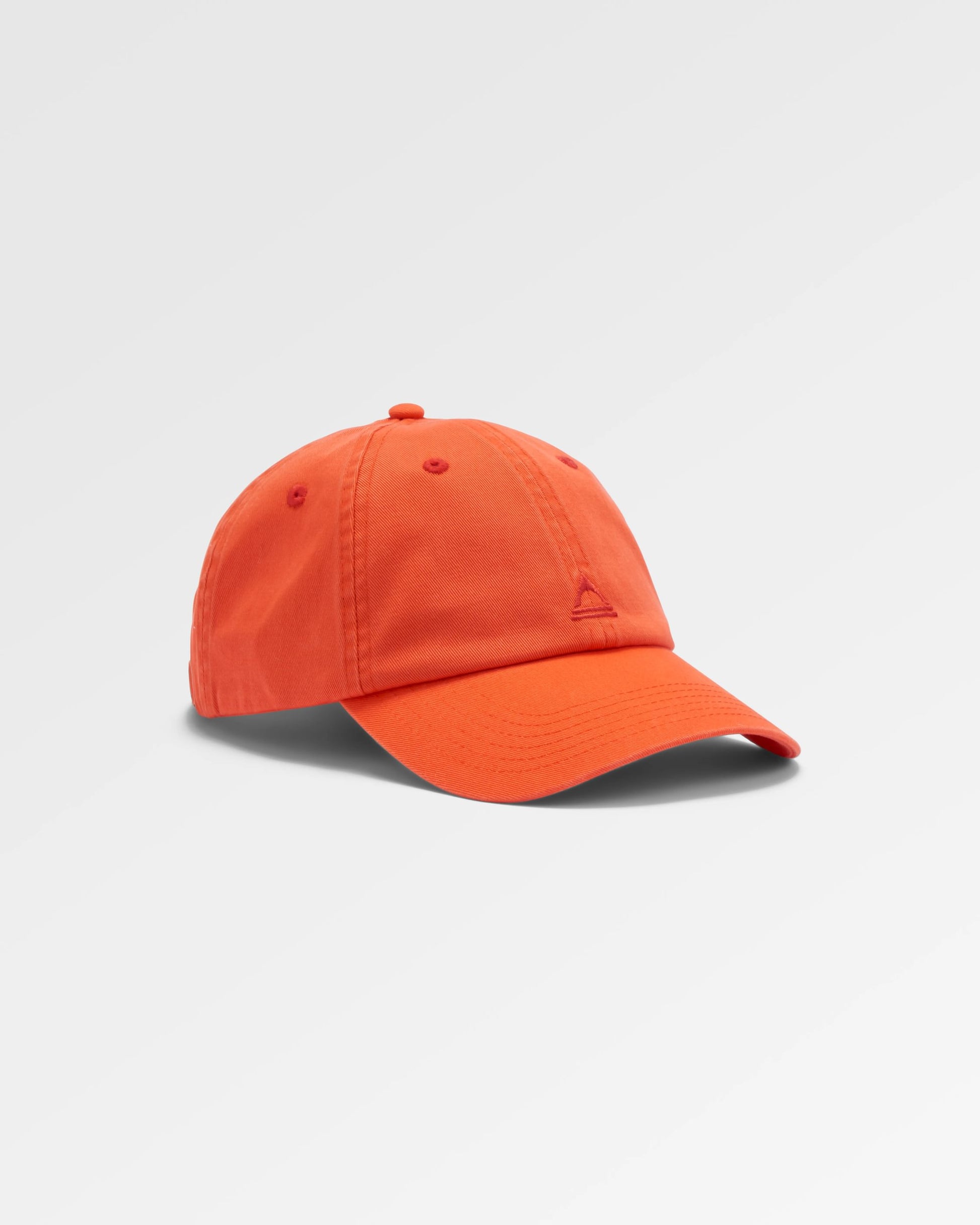 Classic Recycled Cotton 6 Panel Cap - Ember Orange - Flatlay
