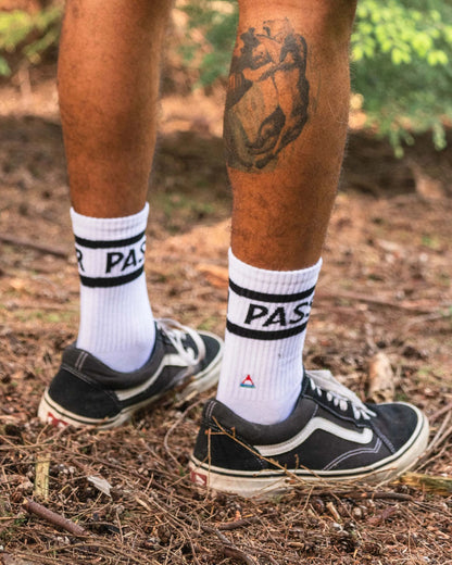 MensClassic Passenger Crew Socks - White - Lifestyle