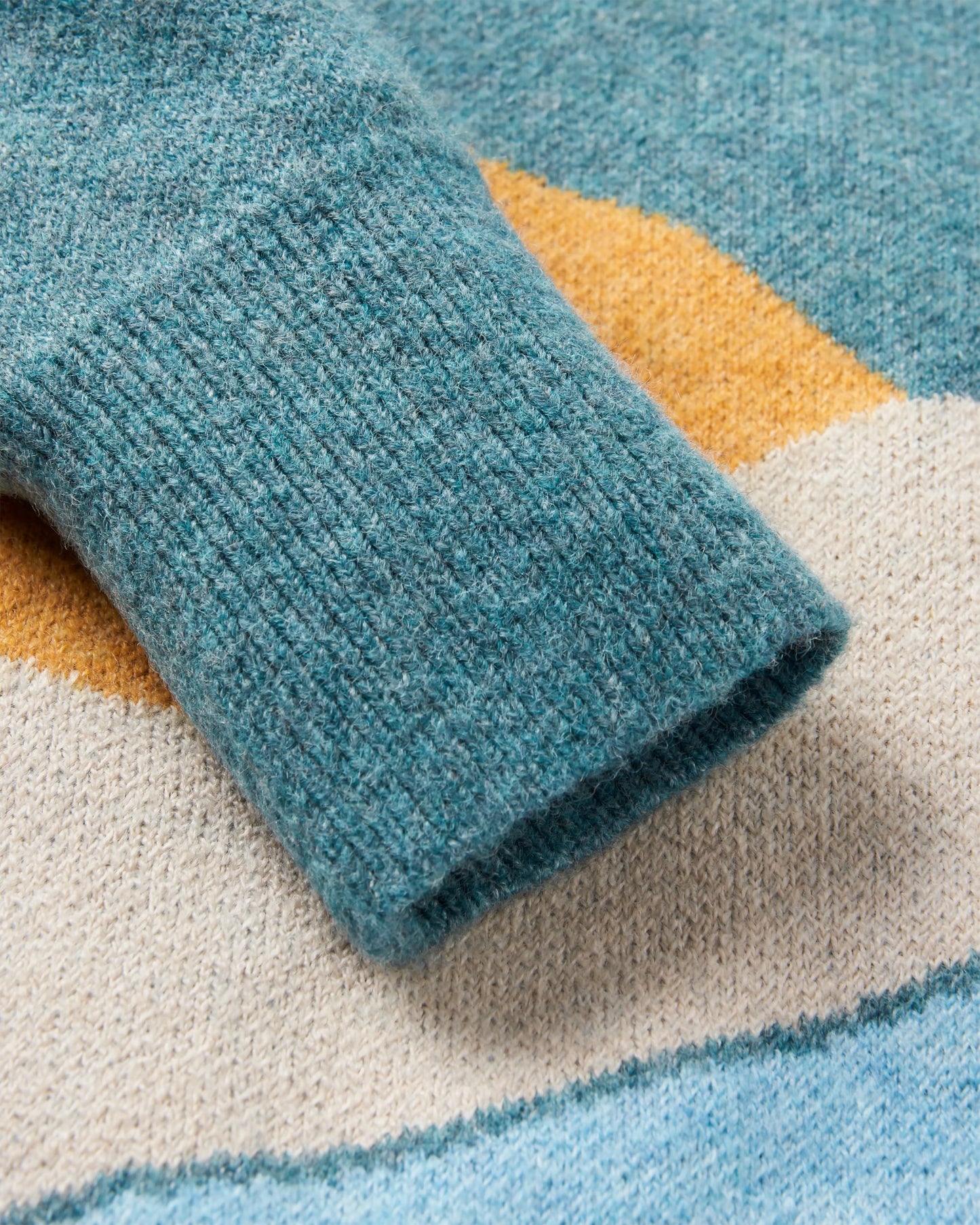 Vista Recycled Knitted Jumper - Arctic - Flatlay