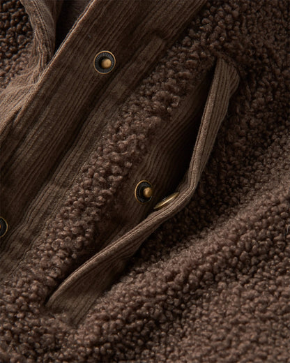 Nash Recycled Fleece - Coffee - Flatlay