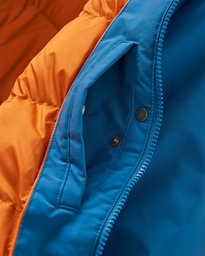 Alaska Recycled Insulated Parka - Blue Steel - Flatlay