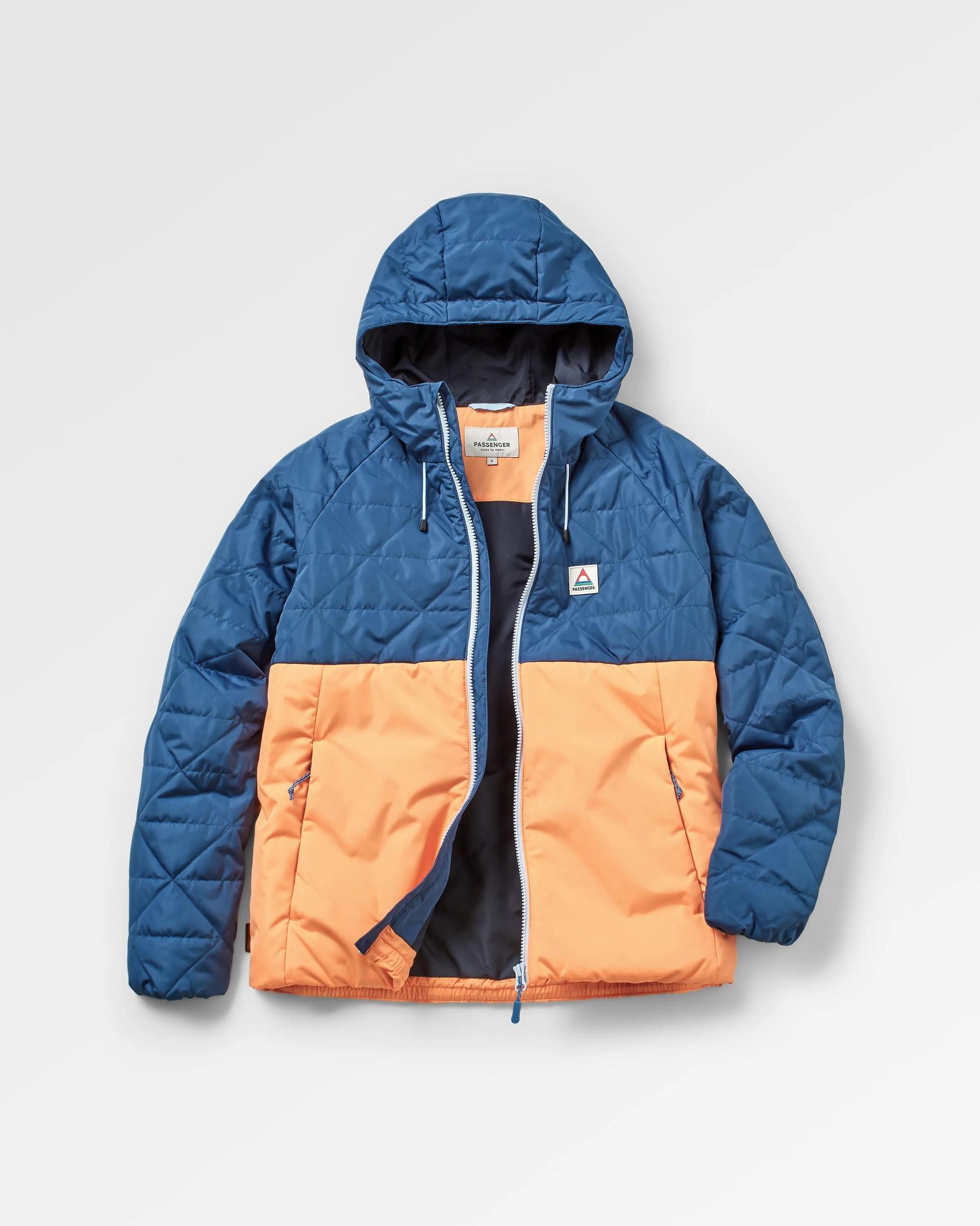 Singletrack Recycled Thermore® Insulated Jacket - Dark Denim/ Apricot - Flatlay