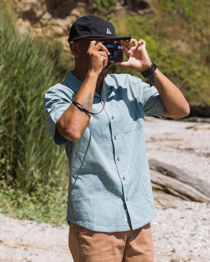 Cove Organic Cotton Textured Shirt - Arctic - Lifestyle