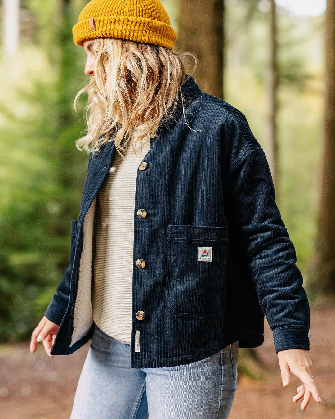 Flint Recycled Cord Overshirt Shirt - Deep Navy