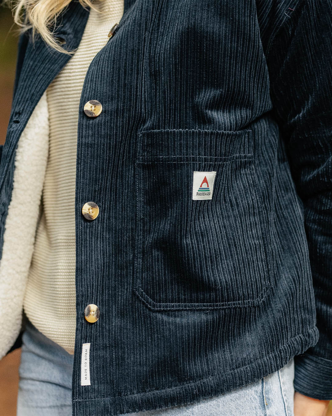 Flint Recycled Cord Overshirt Shirt - Deep Navy