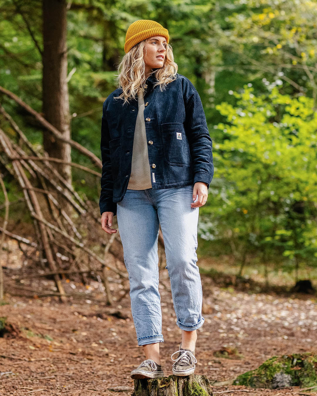 Flint Recycled Cord Overshirt Shirt - Deep Navy