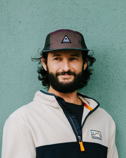 Fixie Recycled Cotton 5 Panel Cap - Grape Multi