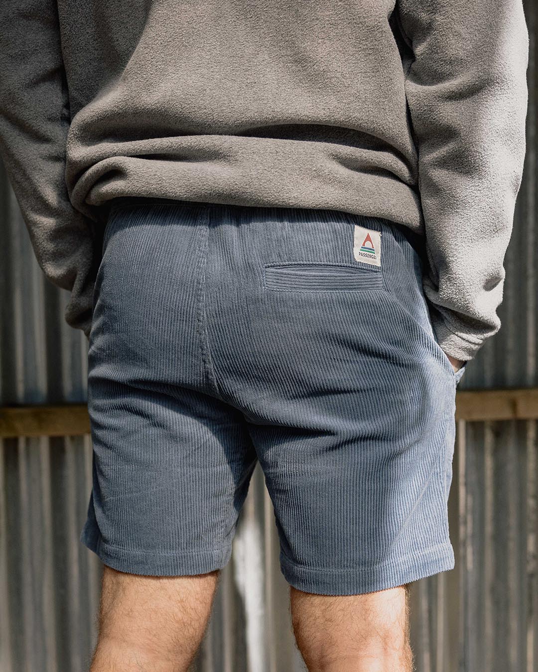 Topanga Recycled Cord Short - Stone Blue